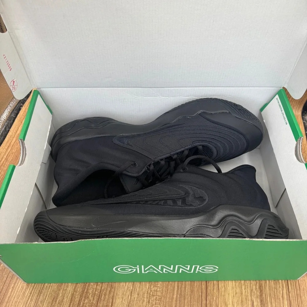 Nike Giannis Immortality 4 Triple Black‎ Basketball Men's 13 FQ3680-003 NEW